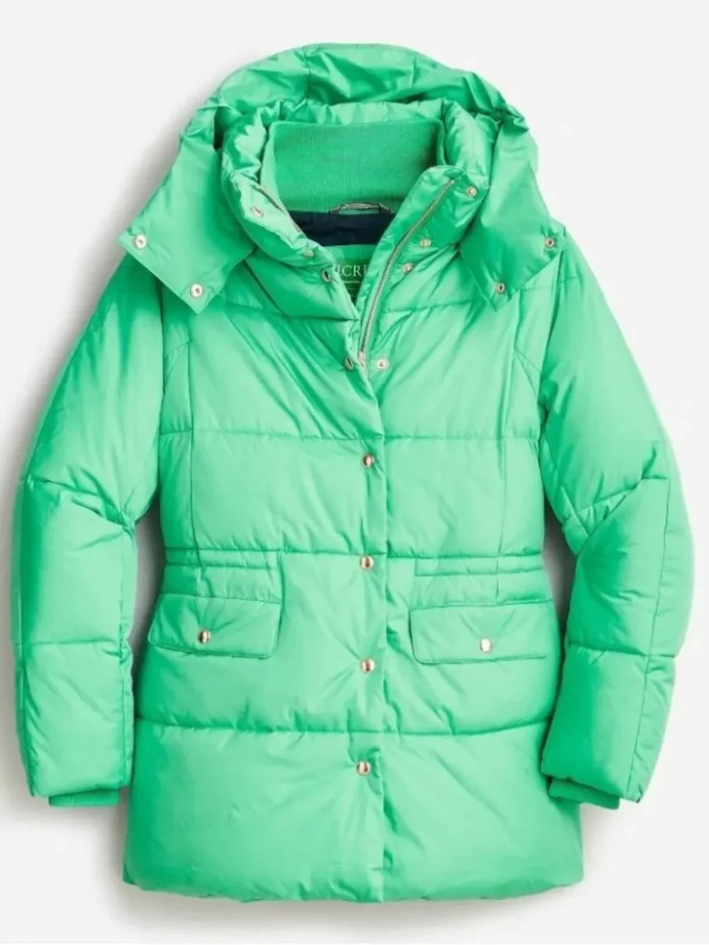 J. Crew Women's Chateau Puffer Coat - Classic Green